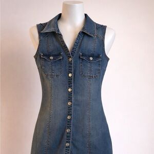 INC International Concepts Blue Denim Sleeveless Dress